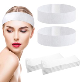 dinghaole 30 Pcs Disposable Spa Facial Headband, Skincare Headband for Women, Stretch Non-Woven Skincare Headband, Stretch Adjustable Makeup Headband for Washing Face, Spa and Hair Salon