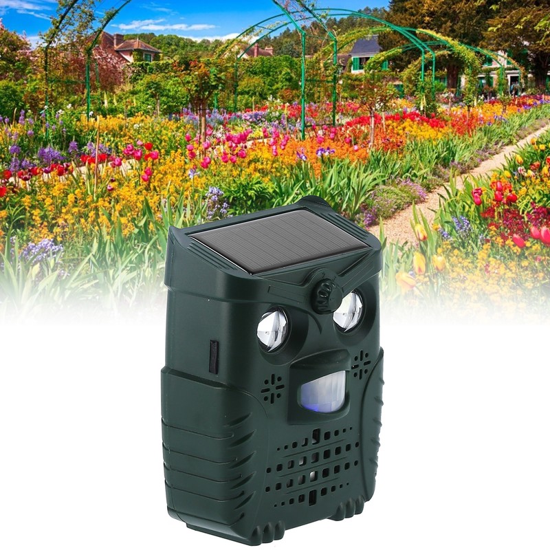 4‑Gears Solar Animal Repeller Ultrasonic Waterproof Mouse Repellent for Garden