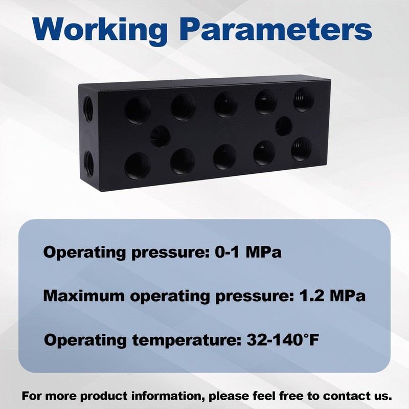 Dual-Row Air Manifold,Air Compressor Manifold, Air Inline Manifold Block Splitter,