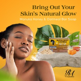 RA COSMETICS Manuka Honey & Oatmeal Bar Soap 5oz