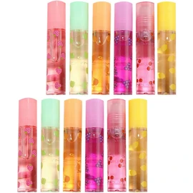 Brillo Labial Transparente Incoloro 12 Piezas Sabor Fruta – Wakauto