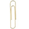 1InTheOffice Jumbo Paper Clips, Gold, Smooth, 100/Pack