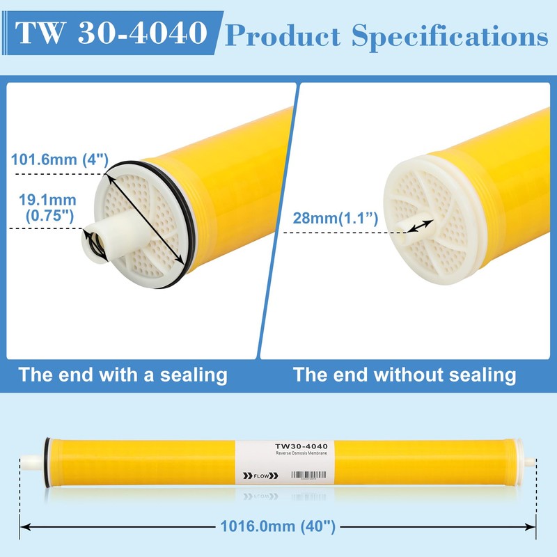 TW30-4040, Filmtec TW30 4040 for DOW Filmtec Membrane Replacement, Membrane