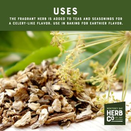 Angelica Root, by Herb Co, Angel of Herbs, Used to Bake Breads, Cakes, Muffins & Cookies, Add to Tea Blends, Cut & Sifted, 1/4 lb
