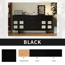 Jungarian Wood Grain Furniture Paint 17.6oz with Tools - All-in-One No Need Prime No Need Varnish - Water-based & Low Odor - Outdoor & Indoor Wood Paint for Furniture and More - Black