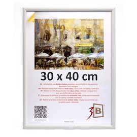 3-B Maui Picture Frame White 30 x 40 cm Wooden Frame Photo Frame Document Frame with Acrylic Glass