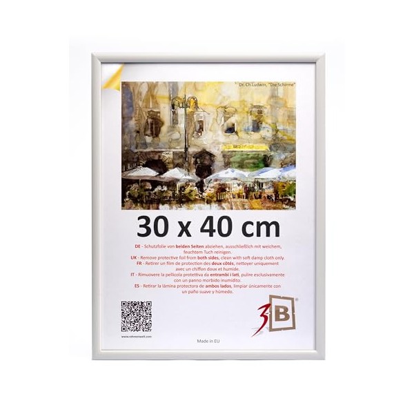 3-B Maui Picture Frame White 30 x 40 cm Wooden