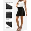 Kate Kasin Black Skirt for Women High Waisted Pleated Mini