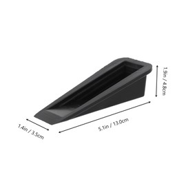 Tofficu 4pcs Door Wedge Stoppers Home Door Stopper Tool Nail-Free Black PVC Soft Safety for Boys and Girls