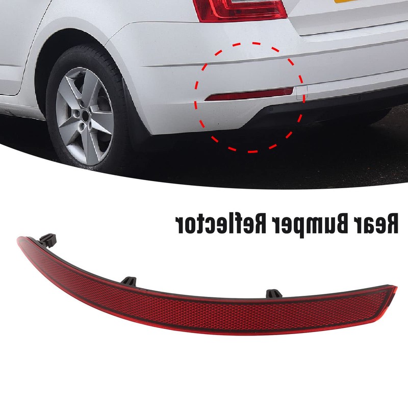 Keenso Rear Bumper Reflector Clear Visibility Rounded Edges Shockproof Replacement
