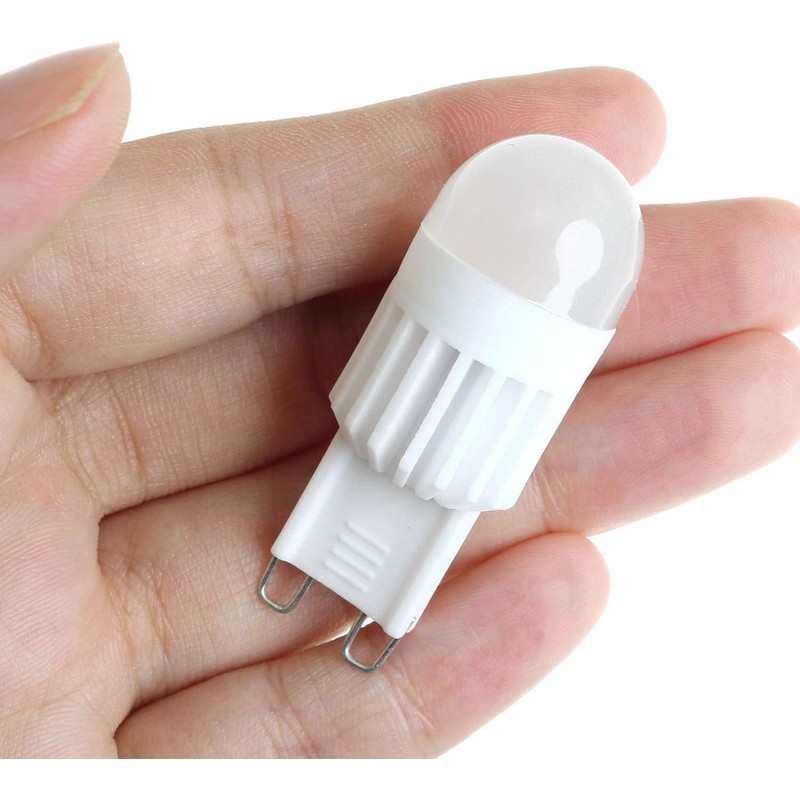 SQXBK G9 2PCS 110V 3W Warm White Mini Dimmable 360