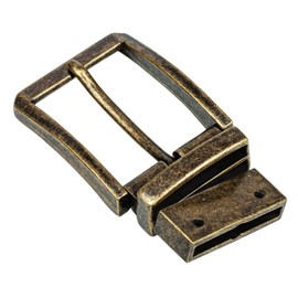 DJCAIZYY 1 3/8" (35mm) Reversible Belt Buckle Replacement Belt Buckle Square Buckles Vintage Bronze
