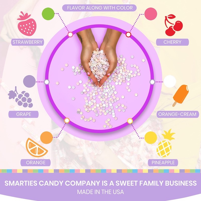 Smarties Candy Bulk Rolls Original Flavor - Gluten & Vegan