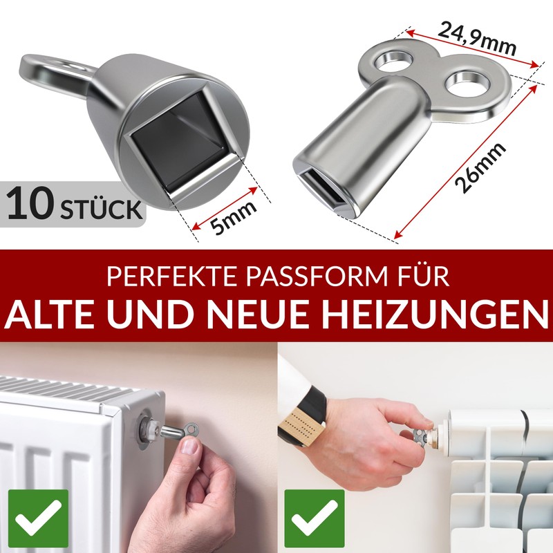 Phorin® 10 x Heater Bleed Keys – Universal for All