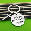Baipilu Keychain Inspirational Gift Encouragement Keychains With God All Things