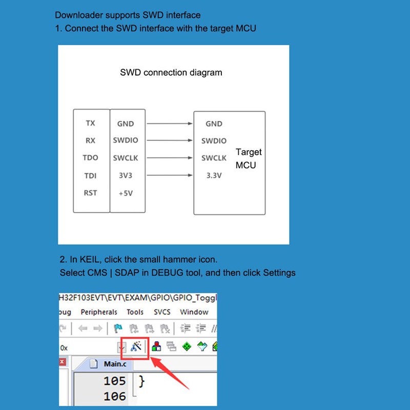DAPLINK Open Source Replacement for JLINK STLINK ARM STM32 Burn