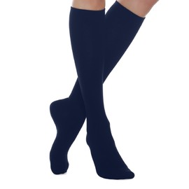 Relaxsan 811W (Navy 4-L) Compression Socks for Women and Men, Wool and Cashmere Thermal Socks, Made in Italy
