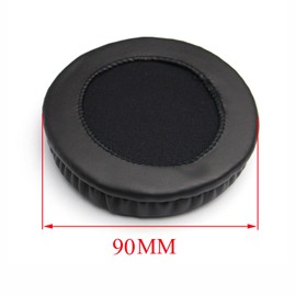 Shinecozy Premium Kopfhörer Ohrpolster Kunstleder Schaumstoff-Ohrkissen, Headset Ohrpolster Ersatzteile (For Universal Diameter 90MM)