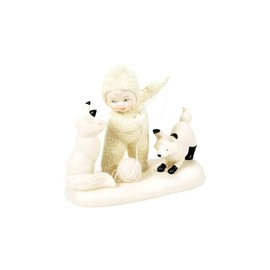 Department 56 Snowbabies Woodland Wonder Stringing You Along Figurine, 4.17 Inch, Multicolor
