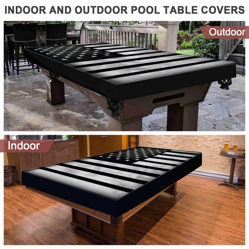 BUAEL Pool Table Cover, Waterproof & Dustproof Outdoor/Indoor Pool Table