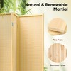 JOSTYLE Room Divider 4 Panel Folding Privacy Screen, Bamboo Room