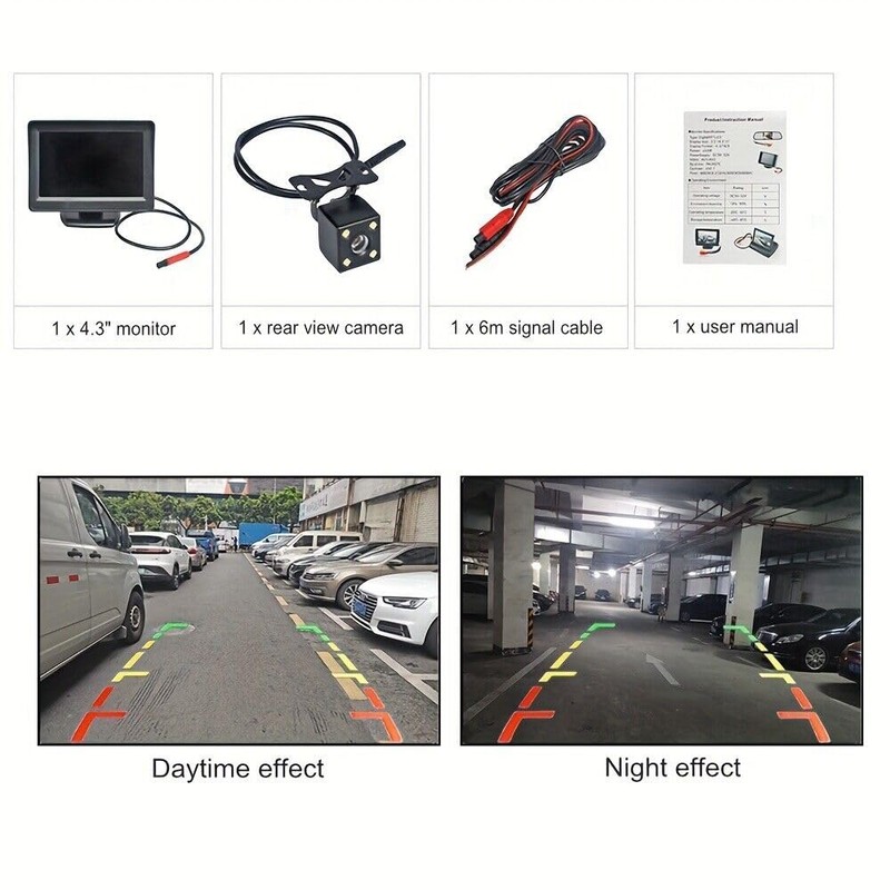 4.3 Inch TFT LCD Car Monitor Vehicle Rear View Reverse