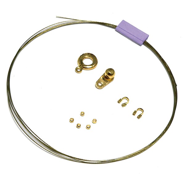 Elsoluna Wire Necklace Repair Kit (Gold) Handmade Accessory Necklace Handmade Necklace Wire Parts Wire Hardware Bracelet Wire