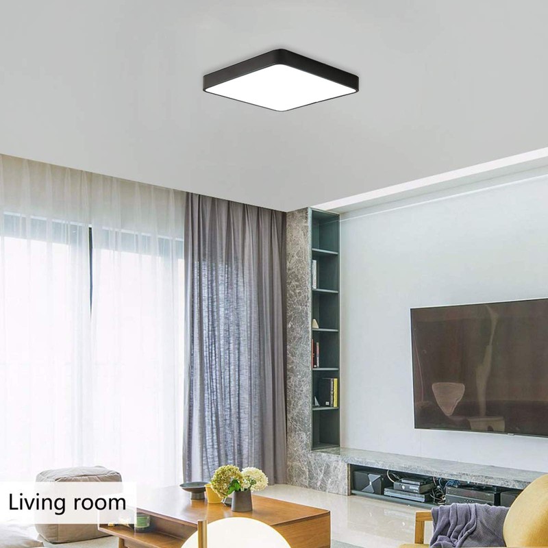 Ganeed LED Ceiling Light Flush Mount,24W 12-Inch Modern Ceiling Lamp
