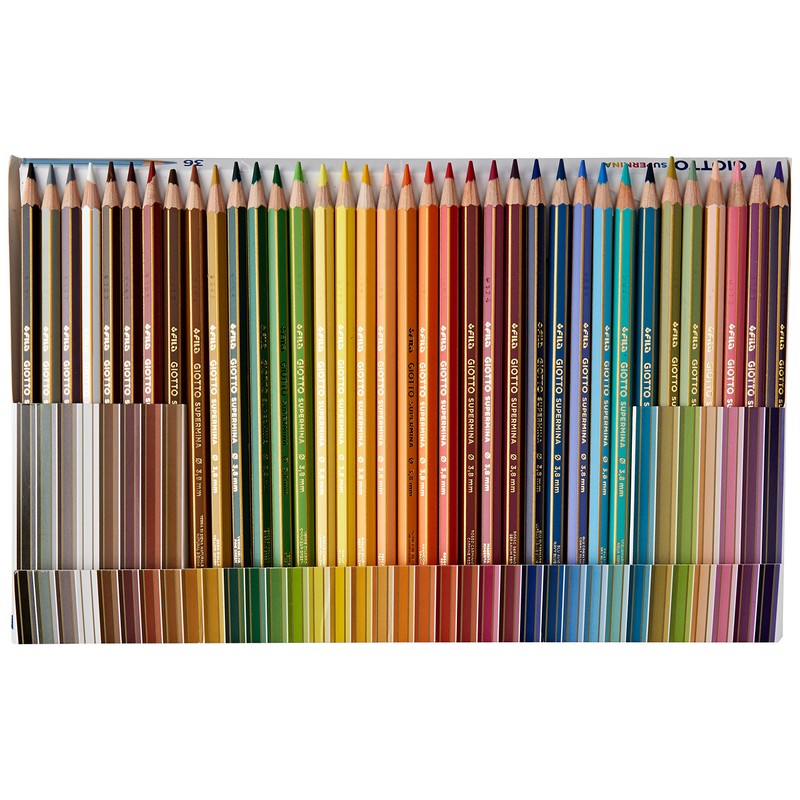 Giotto Supermina 36 Pastelli a Colouri, Assortiti, Pack of 36,
