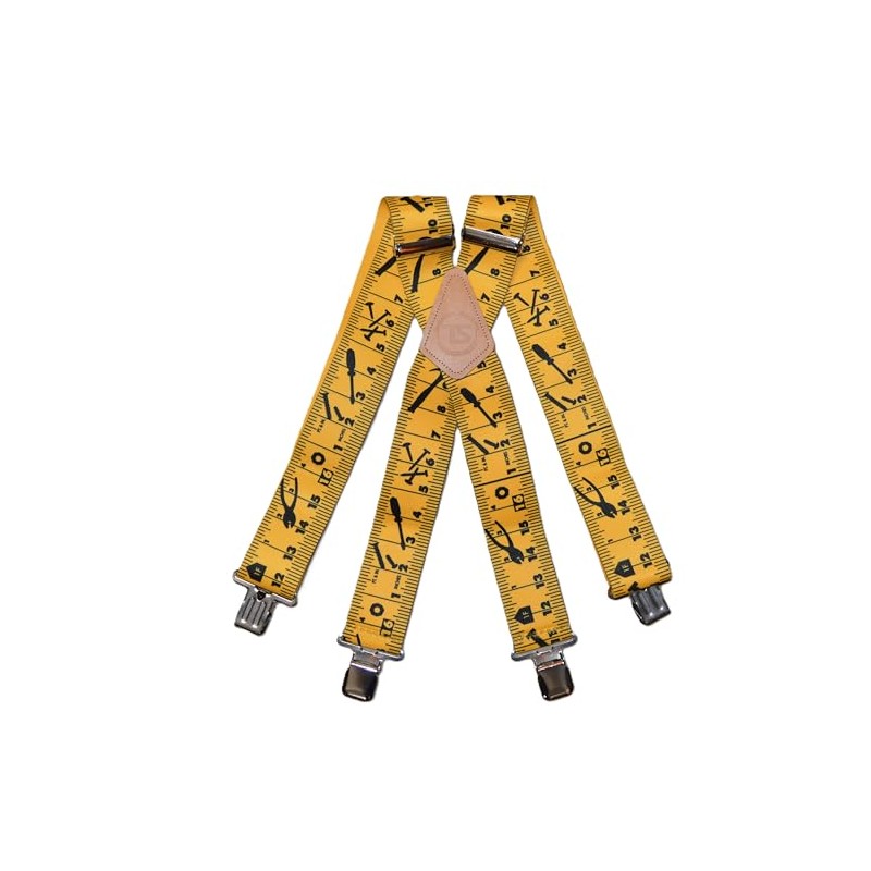 Brimarc Onesize Work Braces - Yellow Tape Measure 2"/50mm