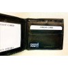 Ensign Peak Bi-Fold Genuine Leather Wallet, Multi-Window Pass Case, Black