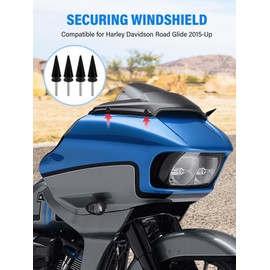 AILMOTO Windshield Screws, Black Fairing Bolts Compatible for Harley Davidson Road Glide 2015-2024 Motorcycle Windshield Trim Screw, Windscreen Screws