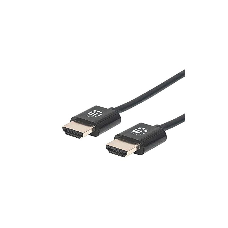 MANHATTAN HDMI Cable Ultra Thin with Ethnet 1.8 m Black