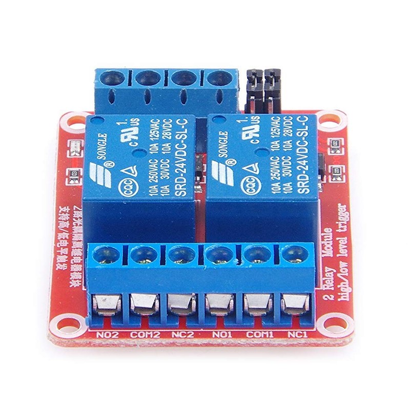 Hailege 2pcs DC 24V 2 Channel Relay Module with Isolated