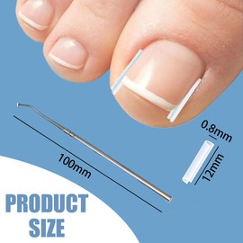 Ingrown Toenail Correction Set of 50 Toenails Toenail Correction for Ingrown Toenails, Toenail Correction Patch Corrector Pedicure Tools with Tweezers