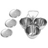 Spice Rack Kitchen Stainless Steel Seasoning Pots Condiment Set Rotating