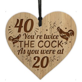 Red Ocean Funny 40th Birthday Gift For Dad Uncle Brother Engraved Heart 40th Birthday Gift For Him