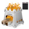 Lixada Camping Wood Stove Folding Lightweight Stainless Steel Wood Burning