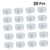 Healvian 20pcs Travel Aluminium Cosmetic Containers with Screw Lid Empty