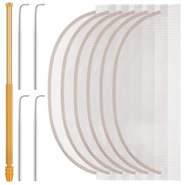 11Pcs Wig Making Kit Including 4Pcs 13 × 4in Wig Lace and Wigs Installation Kit - 4 Ventilating Needles and 1 Brass Ventilating Holder, Comprehensive Wigs Making Supplies for Beginners, Professionals