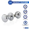 XFORT® Polished Chrome Victorian Rim Knob, Sturdy Solid Brass Rim
