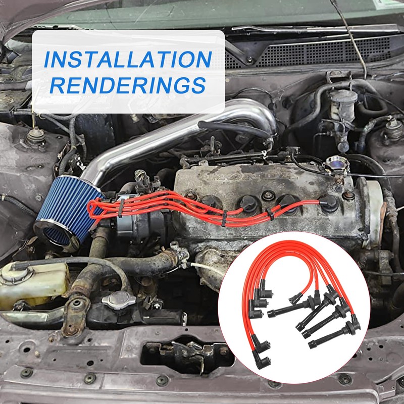 JDMSPEED New Spark Plug Wire Set Replacement for Honda Civic