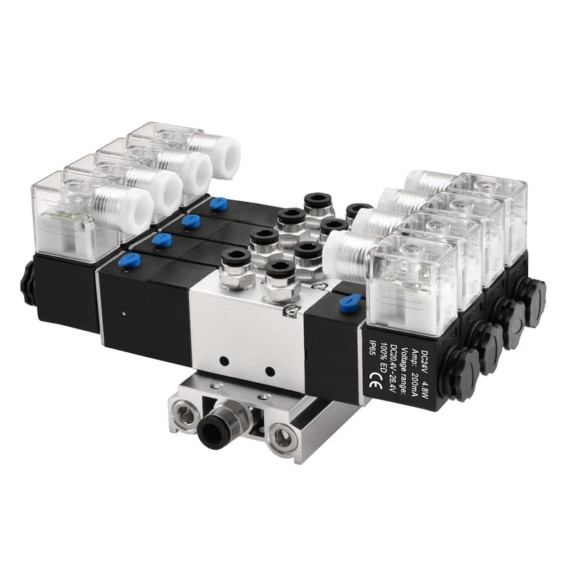 Heschen Electrical Pneumatic 4 Solenoid Valve, 4V230C-08, 24VDC, PT1/4, 5