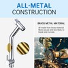 G-Promise All Metal Shower Diverter, Handheld Holder Included, 3-Way Diverter