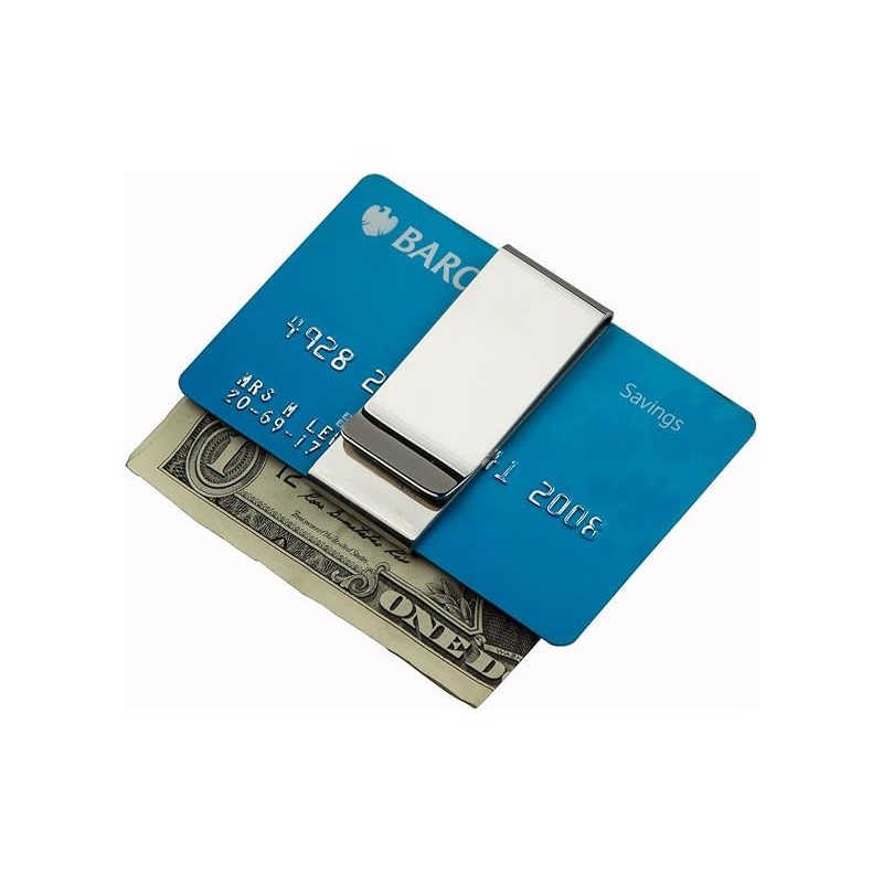 VERALY.MX Set 2 Clip Para Billetes Plateado Tarjetas 3 Divisiones