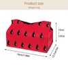 2 Pack Tissue Box Cover Holder, Red Strawberries Print Rectangle