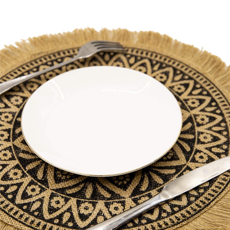 CAPASIN Round Placemats Set of 4, Dining Winter Modern Dinner