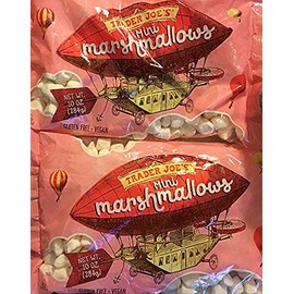 Trader Joe's Pack Of 2 Mini Vegan, Gluten Free Marshmallows 10 Oz x 2 (Total of 20 OZ)