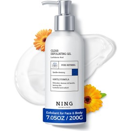 NING DERMOLOGIE Exfoliante Facial: Gel Exfoliante Suave Con Pha Y Aha, Niacinamida - Exfoliante Químico Para Eliminar Células Muertas, Puntos Negros, Controlar El Sebo Y Cuidar Los Poros 200 Ml