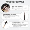 PATIKIL Advanced Metal Rollerball Pen 0.5mm Black Ink Metal Ballpoint